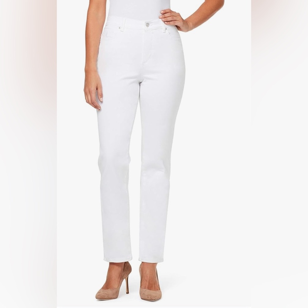 Gloria Vanderbilt Amanda White Jeans 20W – Classic Rise Tapered Leg Stretch